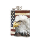アメリカのワシが付いているヴィンテージ米国米国の旗 フラスク (左)