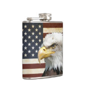 アメリカのワシが付いているヴィンテージ米国米国の旗 フラスク (右)