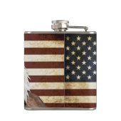 アメリカのワシが付いているヴィンテージ米国米国の旗 フラスク (裏面)