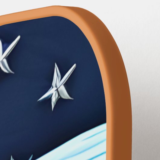 アメリカのワシと国旗の愛国心 ピックルボールラケット (左詳細)