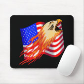 アメリカのワシのバイクもしくは自転車に乗る人のTシャツのギフト マウスパッド (マウス)