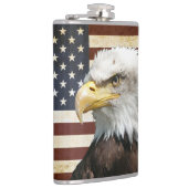 アメリカのワシのフラスコが付いているヴィンテージ米国米国の旗 フラスク (右)