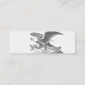 アメリカのワシのプロフィールカード スキニー名刺 (裏面)