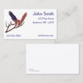 アメリカのワシの旗の名刺 名刺 (正面/裏面)