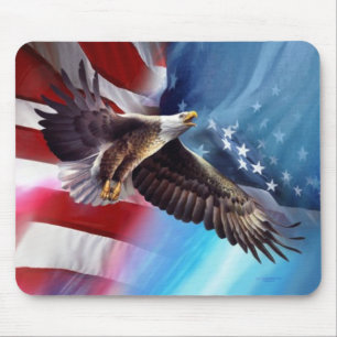 アメリカのワシの飛行 マウスパッド