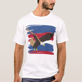 アメリカのワシの鳥 米国 愛国的なアメリカ国旗 Tシャツ