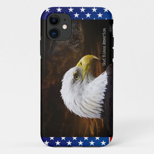 アメリカのワシのiPhone 5の場合米国の旗 Case-Mate iPhoneケース (裏面)