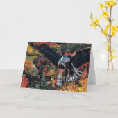 アメリカのワシは教会に上昇します カード (黄色い花)