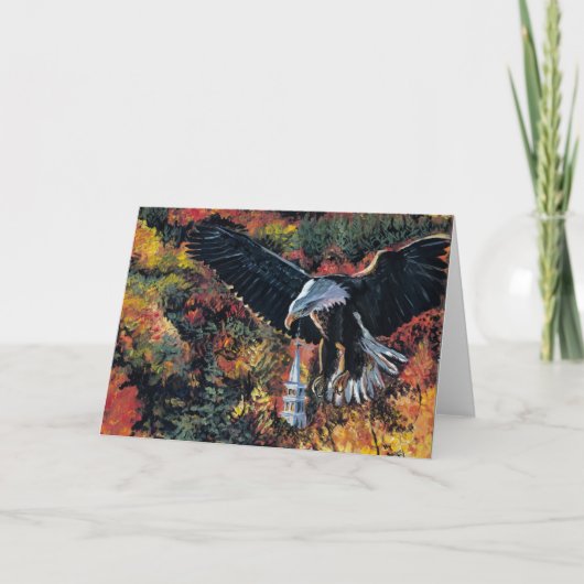 アメリカのワシは教会に上昇します カード (正面)