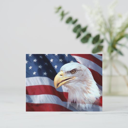 アメリカのワシ ポストカード (スタンド正面)