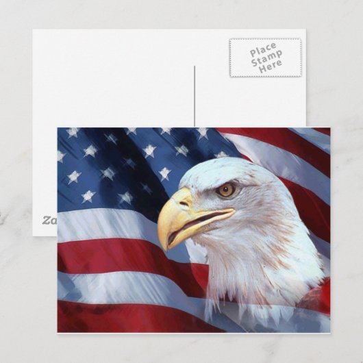 アメリカのワシ ポストカード (正面/裏面)