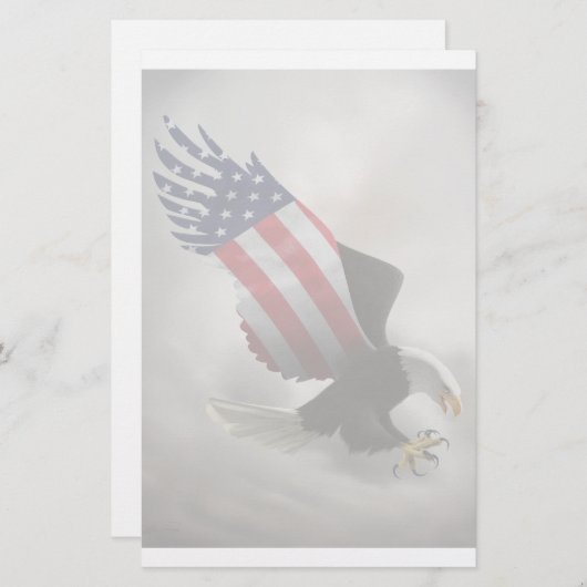 アメリカのワシ 便箋 (正面/裏面)