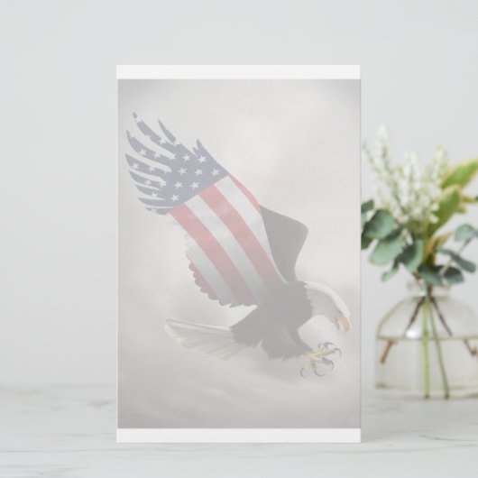 アメリカのワシ 便箋 (スタンド正面)