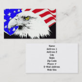アメリカのワシ 名刺 (正面/裏面)