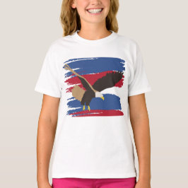 アメリカのワシ 鳥 米国 愛国 アメリカ国旗 Tシャツ