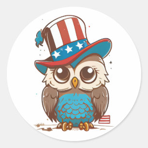 アメリカのワシ Independence Day 4th of July アメリカのフクロウ ラウンドシール