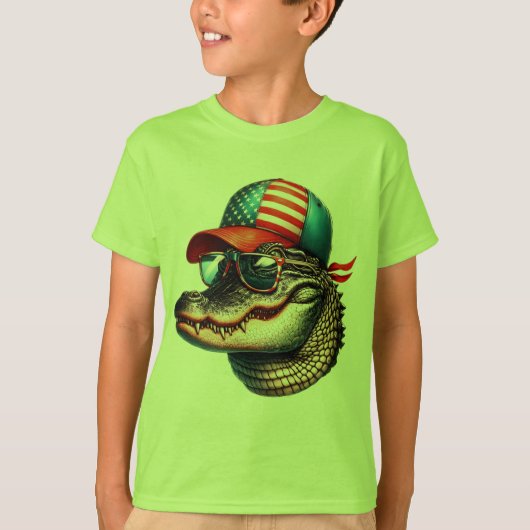 アメリカのワニ Tシャツ (正面)