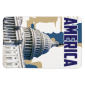 アメリカのヴィンテージ旅行ポスター マグネット (横)