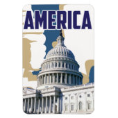 アメリカのヴィンテージ旅行ポスター マグネット (縦)