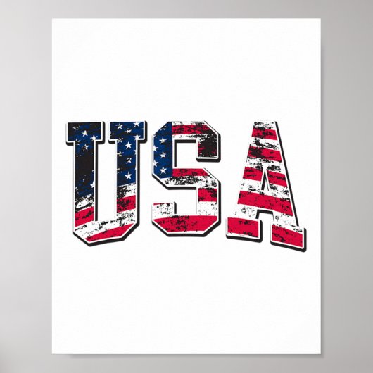 アメリカのヴィンテージ アメリカ国旗 ポスター (正面)