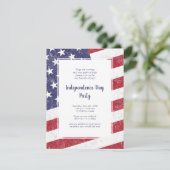 アメリカのヴィンテージ スターズ ストライプス 国旗 オリジナルテキスト追加 招待状 (スタンド正面)
