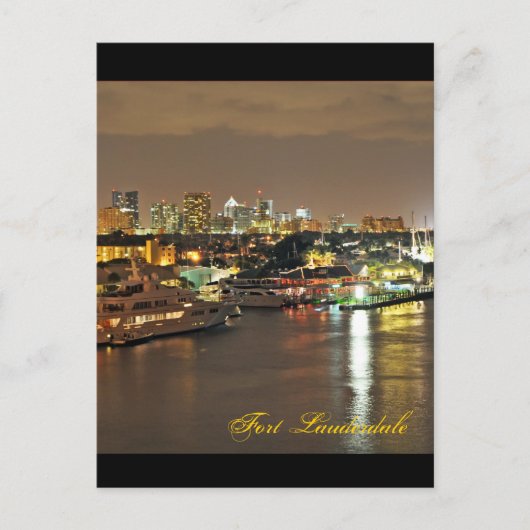 アメリカのヴェネツィア、フロリダ州フォートローダーデール ポストカード (正面)