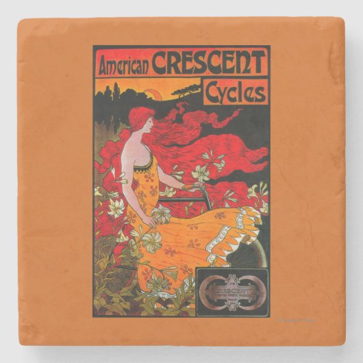 アメリカの三日月形のヴィンテージPosterEurope ストーンコースター (正面)