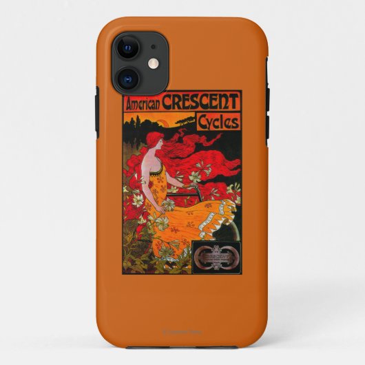 アメリカの三日月形のヴィンテージPosterEurope Case-Mate iPhoneケース (裏面)