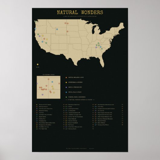 アメリカの不思議な風景 - Natural Wonders ポスター (正面)