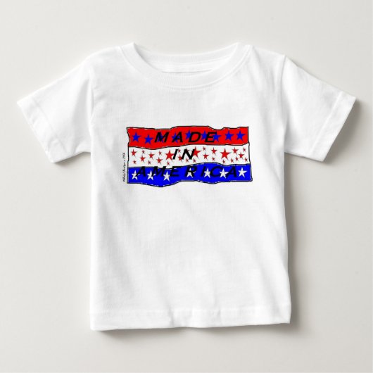 アメリカの乳児のTシャツで作られる ベビーTシャツ (正面)