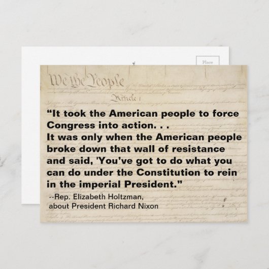 アメリカの人々が行動を起こすまで国会は動かなかった ポストカード (正面/裏面)