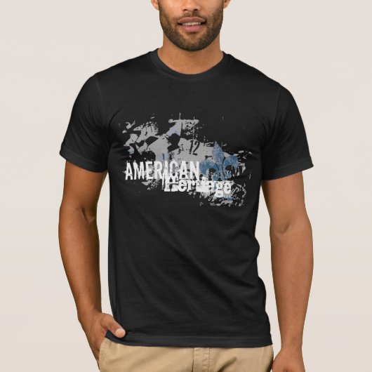 アメリカの伝統の黒の時間Tシャツ Tシャツ (正面)