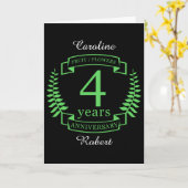 アメリカの伝統的な結婚記念日 4年目 カード (黄色い花)