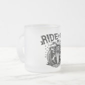 アメリカの伝説に乗る フロストグラスマグカップ (正面左)
