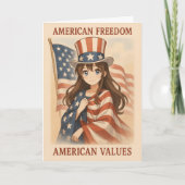 アメリカの価値観 アニメ少女 カード (正面)