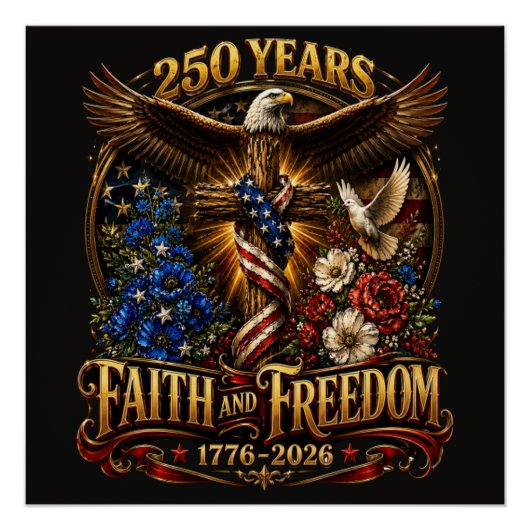 アメリカの信仰と自由の250年 ポスター (正面)