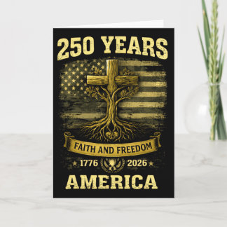 アメリカの信仰と自由250周年 7月4日 カード