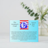 アメリカの信条 ポストカード (スタンド正面)