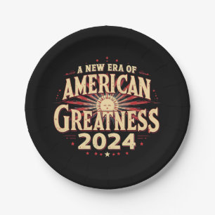アメリカの偉大さの新時代 2024 トランプ勝利 ペーパープレート