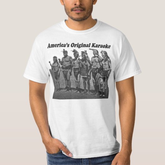アメリカの元のカラオケ Tシャツ (正面)