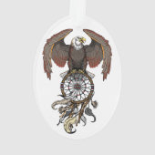 アメリカの先住民インディアンドリームキャッチャー オーナメント (裏面)