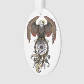 アメリカの先住民インディアンドリームキャッチャー オーナメント (正面)