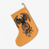 アメリカの先住民インディアンドリームキャッチャー スモールクリスマスストッキング (裏面 (吊り時))