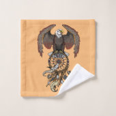 アメリカの先住民インディアンドリームキャッチャー バスタオルセット (ウォッシュタオル)