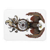 アメリカの先住民インディアンドリームキャッチャー マグネット (横)