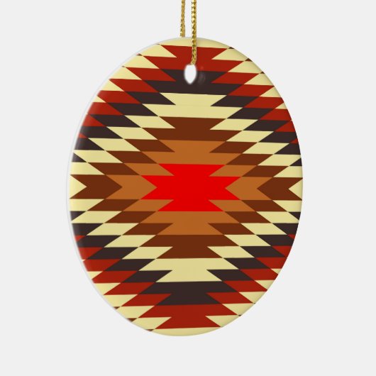 アメリカの先住民伝統的の民族衣装モチーフ セラミックオーナメント (右)