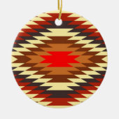 アメリカの先住民伝統的の民族衣装モチーフ セラミックオーナメント (正面)