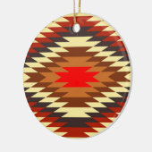 アメリカの先住民伝統的の民族衣装モチーフ セラミックオーナメント (左)