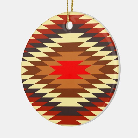 アメリカの先住民伝統的の民族衣装モチーフ セラミックオーナメント (左)