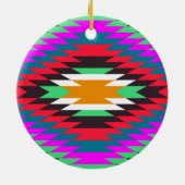 アメリカの先住民伝統的の民族衣装モチーフ セラミックオーナメント (裏面)